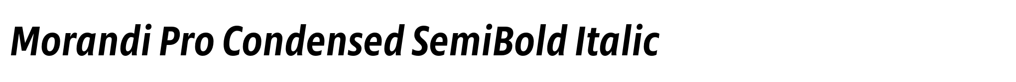 Morandi Pro Condensed SemiBold Italic image